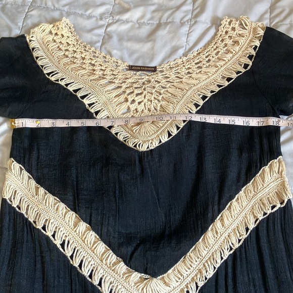 Boho Crochet Black Top - Picture 9 of 14